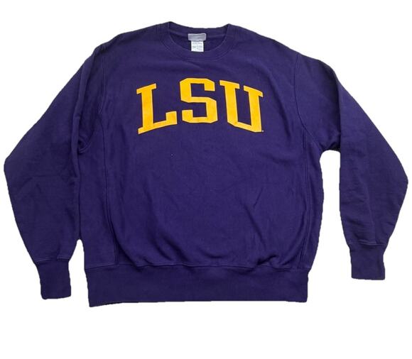Champion Other - LSU Tigers Vintage 90s Sweatshirt Large Purple Fleece College Sports